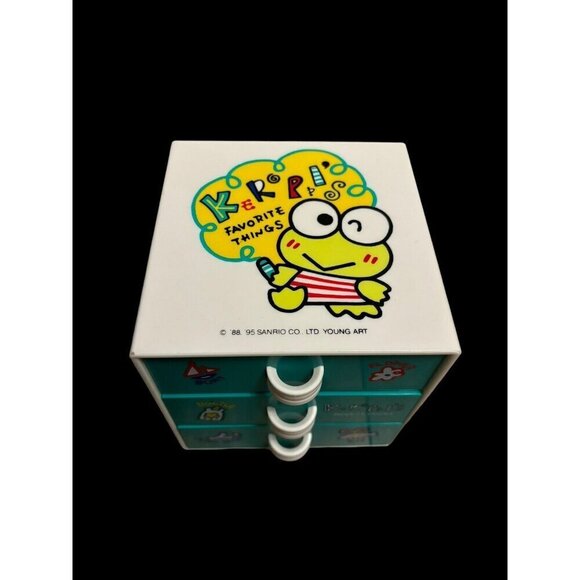 RARE Vintage 1995 Sanrio Keroppi 3 Chest Drawer, READ - Picture 2 of 16